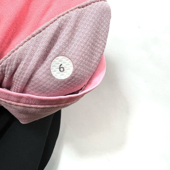 Lululemon Black Pink Stripe Crop Leggings Women's Size 6 - Picture 5 of 8